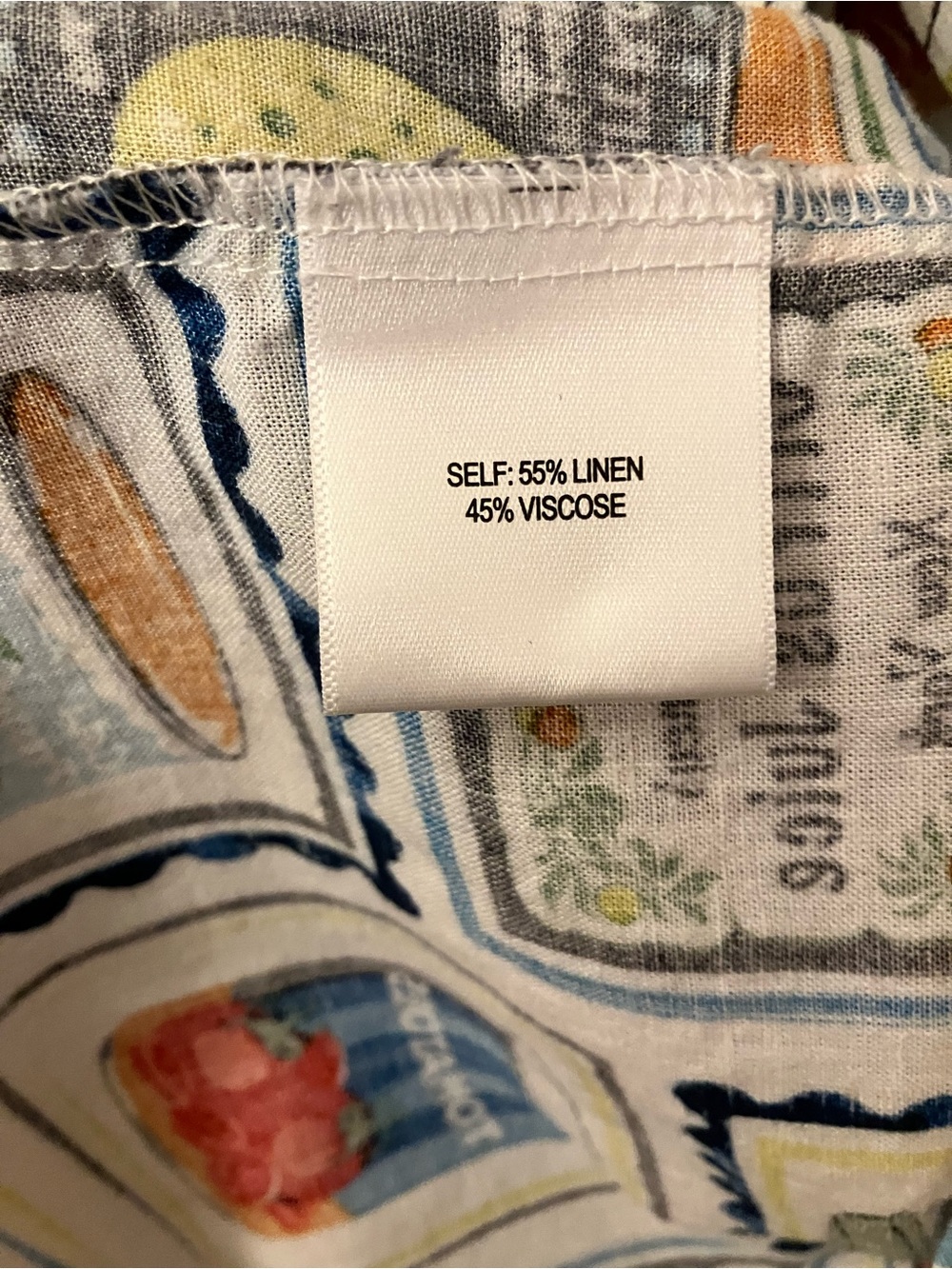 Jane and Delancey White Button-Down with Multicolor Graphic Print - Picture 9 of 9